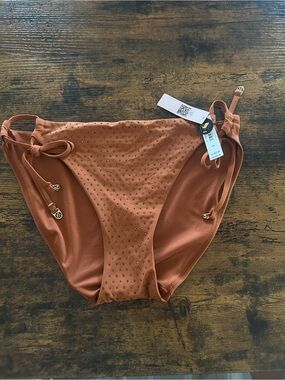 Victoria's Secret Rust Embellished Bikini Bottoms with Side Ties